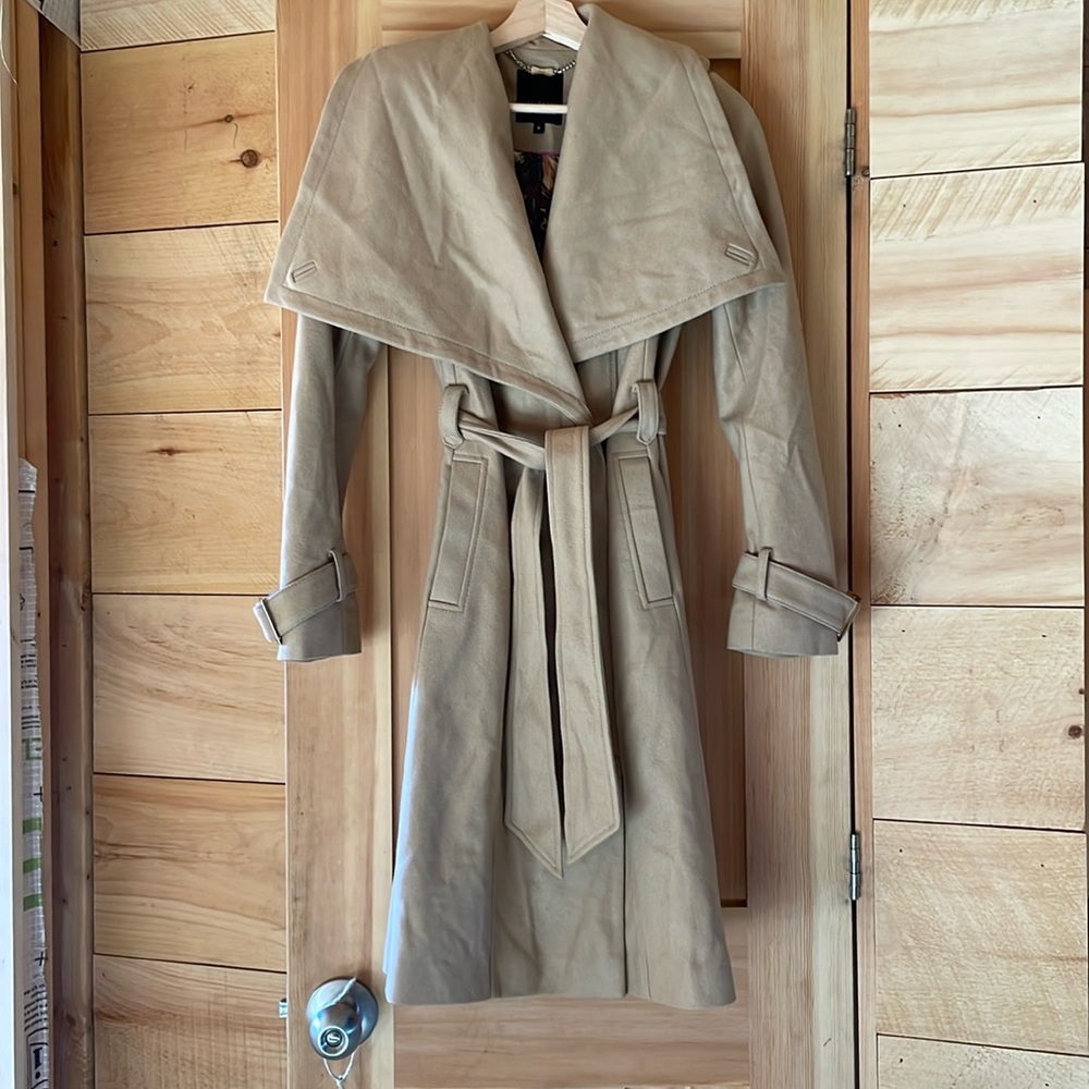 Ted Baker Camel Wool Wrap Coat